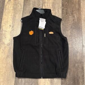 Clemson Drake Large Black Fleece Vest (New with Tags)